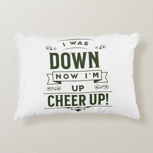  HOME DECOR NOW I'M UP CHEER UP ACCENT PILLOW  アクセントクッション (正面)