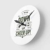  HOME DECOR NOW I'M UP CHEER UP WALL CLOCK  ラウンド壁時計 (傾斜)
