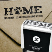 HOME Dog Lover's - Paw Print -差出人住所 セルフインキングスタンプ