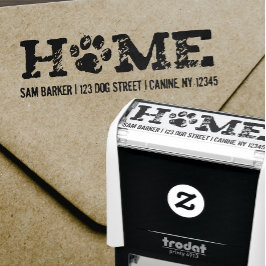 HOME Dog Lover's - Paw Print -差出人住所 セルフインキングスタンプ