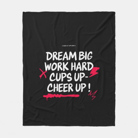 HOME DREAM BIG CHEER UP FLEECE BLANKET  フリースブランケット (正面)
