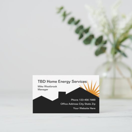 Home Energy Solutionsの名刺 名刺 (スタンド正面)