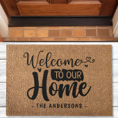 Home Family Burlap Doormatへようこそ ドアマット