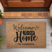 Home Family Burlap Doormatへようこそ ドアマット