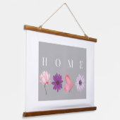 Home Floral and Butterfly design 吊り下げ型タペストリー (傾斜あり)