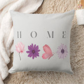 HOME Floral Butterfly with Pastel Accents クッション (ブランケット)