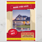Home for sale flyer poster チラシ (正面)