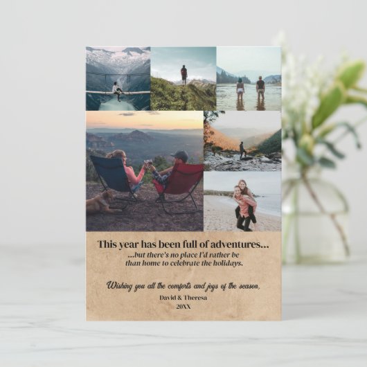 Home for the Holidaysフォトコラージュクリスマス シーズンカード (スタンド正面)