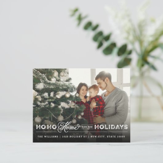 Home For The Holidays写真を移動する告知 シーズンポストカード (スタンド正面)