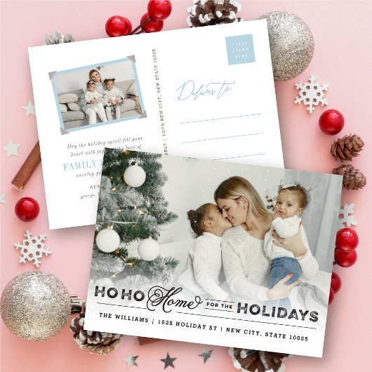 Home For The Holidays写真を移動する告知 ポストカード