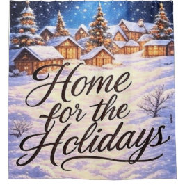 'Home for the Holidays' シャワーカーテン