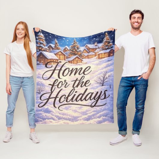 'Home for the Holidays'  フリースブランケット (インサイチュ)