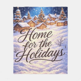 'Home for the Holidays' フリースブランケット
