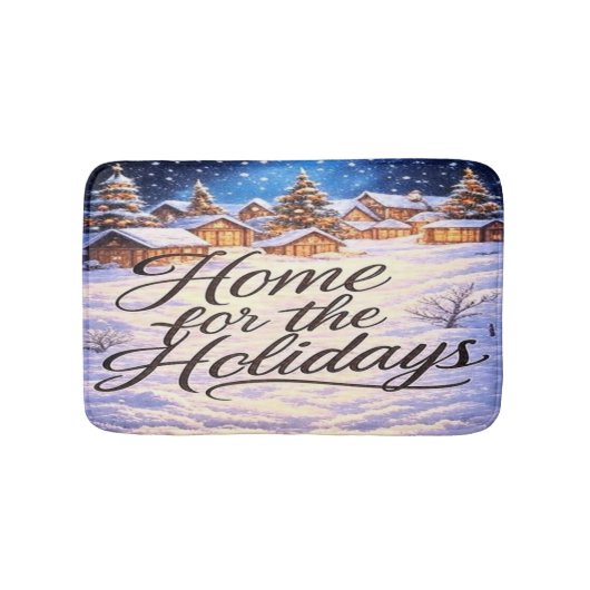 'Home for the Holidays' Bath Mat バスマット (正面)