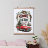 Home for the Holidays – Family & Friends Welcome 吊り下げ型タペストリー (寝室)