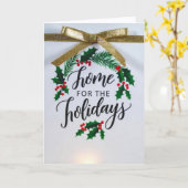 'Home for the Holidays' Folded Greeting Card カード (黄色い花)