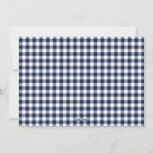 Home for the Holidays Navy Blue Plaid Dog写真 シーズンカード (裏面)