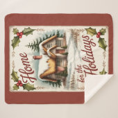 Home For The Holidays Sherpa Blanket シェルパブランケット (正面(横))