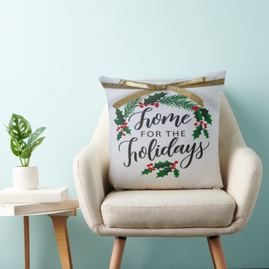 Home for the Holidays' Throw Pillow クッション (椅子)