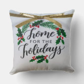 Home for the Holidays' Throw Pillow クッション (裏面)