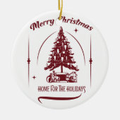 Home For the Holidays Vintage Design セラミックオーナメント (正面)