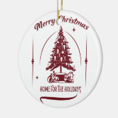 Home For the Holidays Vintage Design セラミックオーナメント (左)