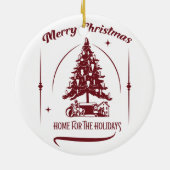 Home For the Holidays Vintage Design セラミックオーナメント (裏面)
