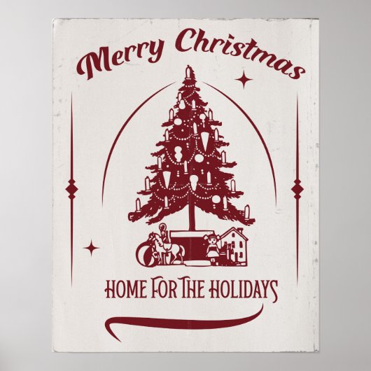 Home For the Holidays Vintage Design ポスター (正面)