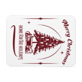 Home For the Holidays Vintage Design マグネット (横)