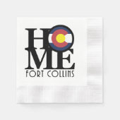HOME Fort Collins 縁ありカクテルナプキン (正面)
