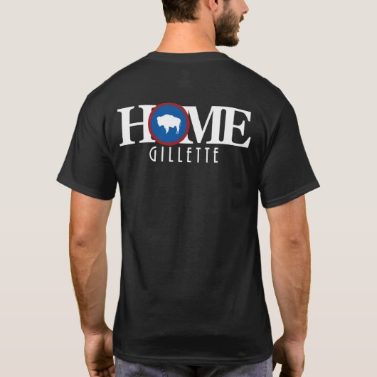 HOME Gillette WY (バックプリント) Tシャツ (裏面)