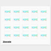 HOME Glossy Pastel Ocean Word スクエアシール (シート)