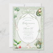 Home Grown & Almost Here Vegetable Baby  招待状 (正面)