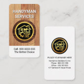 Home Handyman Tools On Wood  名刺 (正面/裏面)