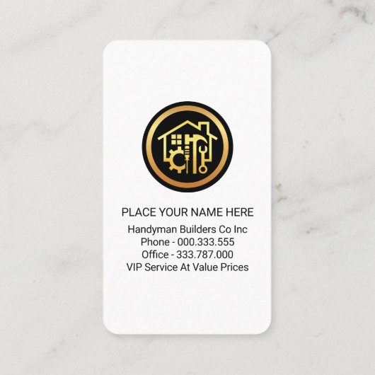 Home Handyman Tools On Wood  名刺 (裏面)