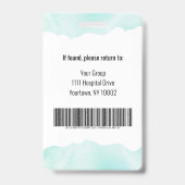 Home Health Aide認定ナースAide写真ID バッジ (裏面)