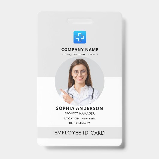 Home Health Aide認定ナースAide Photo ID Bad バッジ (表面)