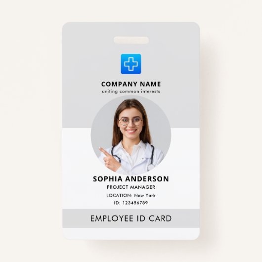 Home Health Aide認定ナースAide Photo ID Bad バッジ (正面)