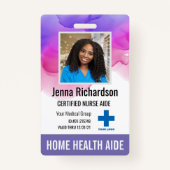 Home Health Aide/認定ナースAide Photo ID バッジ (正面)