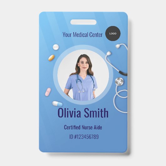 Home Health Aide Certified Nurse Aide Photo ID バッジ (表面)