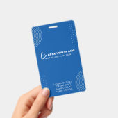 Home Health Aide ID Badge Photo QR Code Modern バッジ (手持ち)