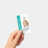 Home Health Aide Medical Photo IDティール(緑がかった色) バッジ (手持ち)