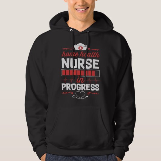 Home Health Nurse In Progress Nursing School Stude パーカ (正面)