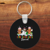 Home Health Nurse Squad Reindeer Gingerbread Chris キーホルダー (正面)