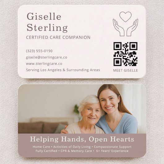 Home Help Caregiver QR Code 名刺