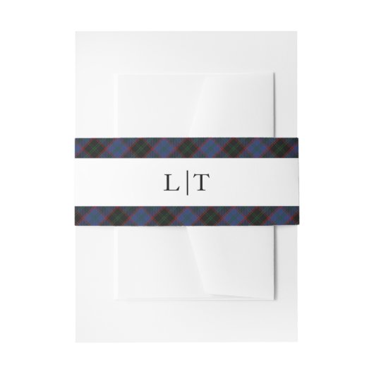 Home Hume Clan Tartan Scottish Plaid 招待状ベリーバンド (正面例)