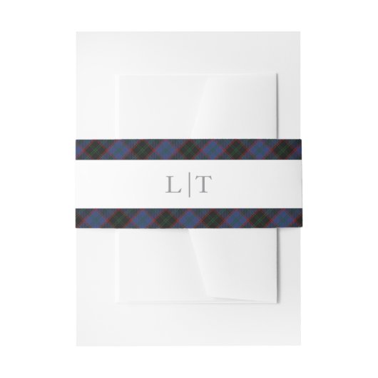 Home Hume Clan Tartan Scottish Plaid 招待状ベリーバンド (正面例)
