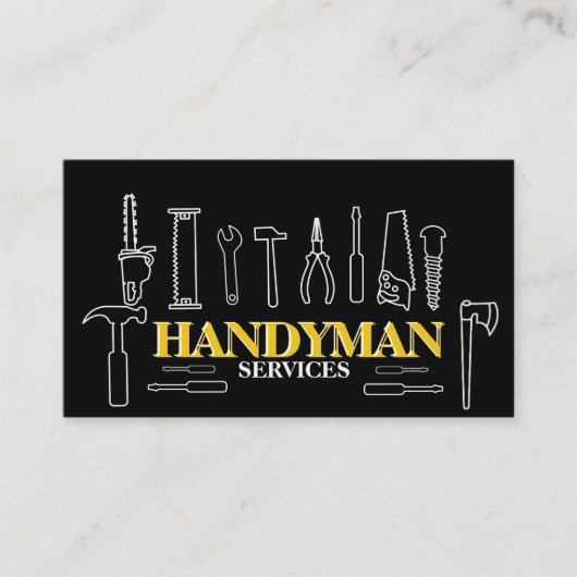 Home improvement and repair handyman services 名刺 (正面)