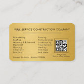 Home Improvement QR Code Metallic 名刺 (裏面)