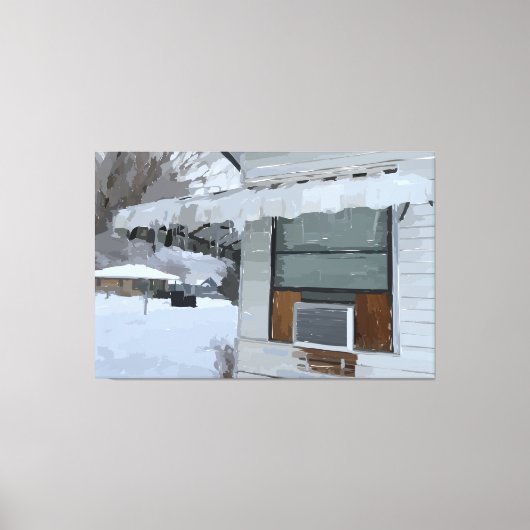 Home in Winter Stretted Canvas Print キャンバスプリント (正面)